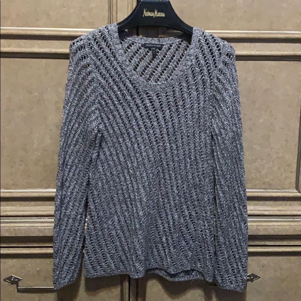 Eileen Fisher loose knit crochet sweater